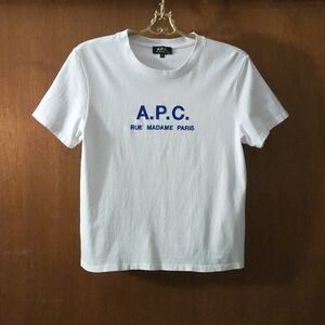A.P.C. Japan Rue Madame Paris Embroidered White Tee